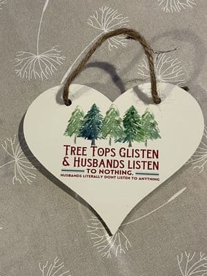 Treetops Glisten Hanging Heart