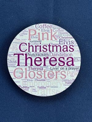 Word Cloud MDF Coaster