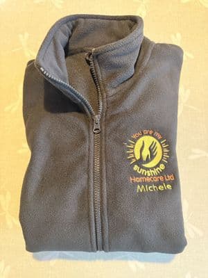 Zip through fleece jacket