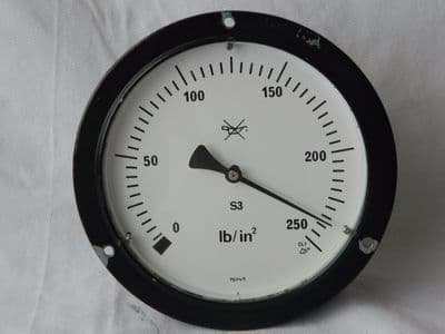 0-250 PSI Pressure Gauge, 7 1/2