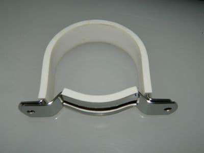 1 x Stainless Steel Rubber Sheathed Loop Clamp Two Part for 2 1/2