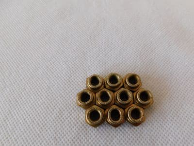 10 x 1/4 UNF Self Locking Nuts, Part No MS21045-4 [K7]