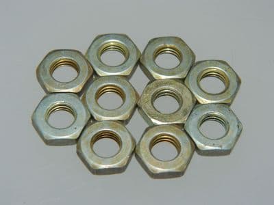 10 x 1/4 UNF Thin Check Nuts Left Hand Thread Cadmium Plated Part AN316-4L [A15]