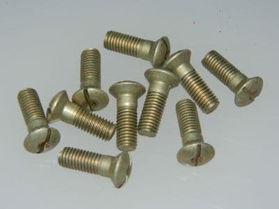 10 x 1/4" BSF Screws Slotted Raised CSK Head, Length 3/4" Part AS1244-2E [CN1A-7]