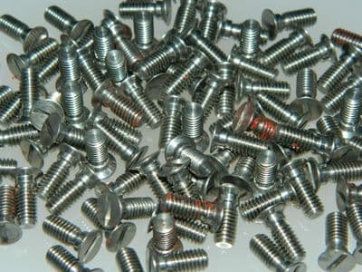 10 x 10-32 UNF Bolts CSK Slotted Head Steel Length 7/16