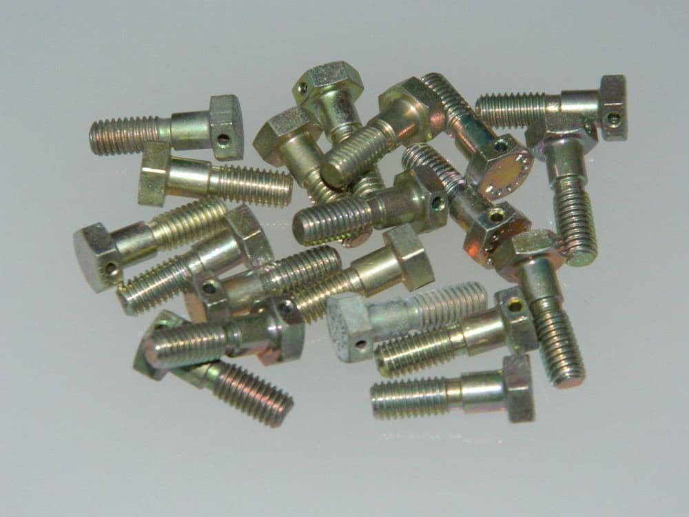 10 x 10-32 UNF Bolts Drilled Hex Head Shouldered Steel Length 5/8 ...