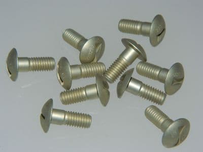 10 x 10-32 UNF Button Head Bolts Aluminium Slotted Head Length 1/2