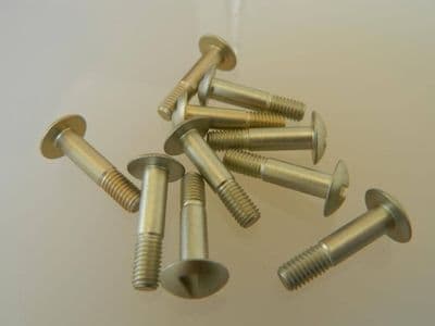10 x 10-32 UNF Mushroom Head Slotted Alloy Bolts Length 7/8