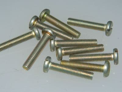10 x 10-32 UNF Pan Head Screws Plated Steel 1