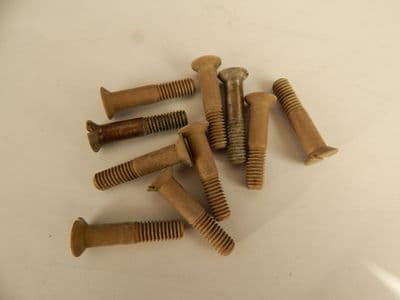 10 x 10-32 UNF Slotted Head Screw Countersunk, Grip Length: 7/16