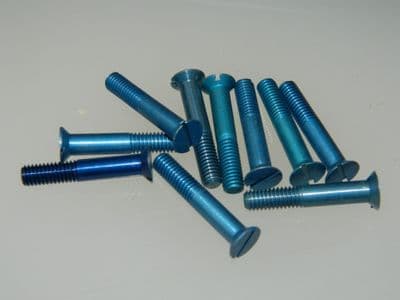 10 x 2BA Bolt Aluminium CSK Slotted Head Length 1 1/16