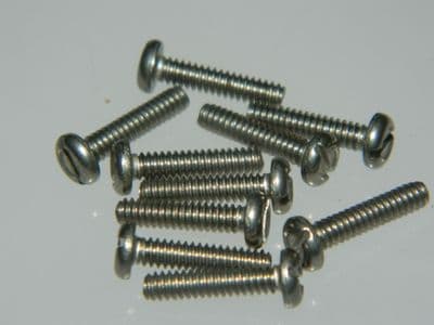 10 x 4-40 UNC Screws Slotted Pan Head Stainless Steel Length 1/2