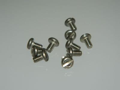 10 x 4-40 UNC Screws Slotted Pan Head Stainless Steel Length 3/16