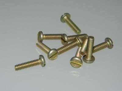 10 x 4-40 UNC Screws Slotted Pan Head Steel Length 7/16