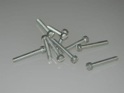 10 x 4-40 UNC Screws Slotted Raised Drilled Cheese Head Steel Length 3/4