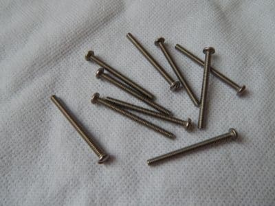 10 x 4-40 UNC Slotted Pan Head Screws Stainless Steel, 1 7/16