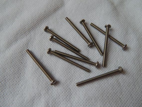 10 x 4-40 UNC Slotted Pan Head Screws Stainless Steel, 1 7/16