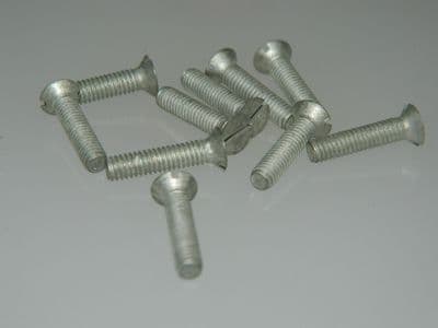 10 x 4BA Bolts Countersunk Slotted Head Brass Length 5/8