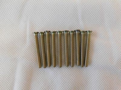 10 x 4BA Countersunk Cadmium Plated Screws, 1 3/8