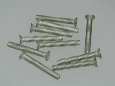 10 x 4BA Countersunk Screws Brass 1