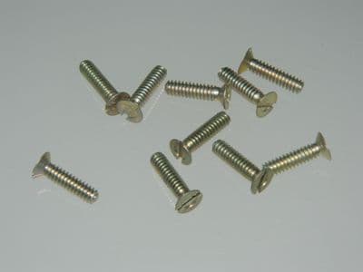 10 x 6-32 UNC Screw Countersunk Slotted Head Steel Length 9/16