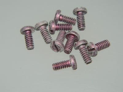 10 x 6-32 UNC Screws Slotted Pan Head Aluminium Length 5/16