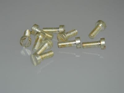 10 x 6BA Screws Slotted Cheese Head Steel Length 5/16