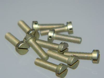 10 x 6BA Slotted Drilled Cheese Head Steel Length 3/8