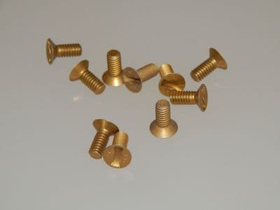 10 x 8-32 UNC Screws CSK Slotted Head Steel Length 3/8