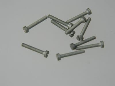 10 x 8BA Brass Cheese Head Screws Fully Threaded Length 9/16