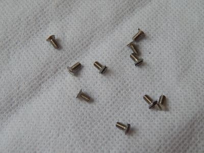 10 x 8BA Machine Screws Countersunk Slotted Head Stainless Steel 3/16