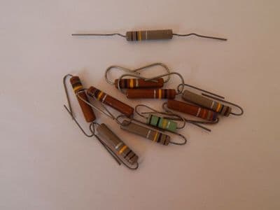10 x Dubilier Fixed Resistors, RC7-M, 100k Ohms, +/- 10% [3R1E, EC49]