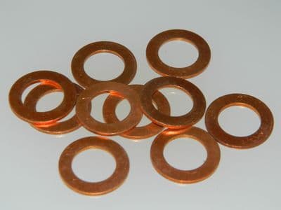10 x Flat Washer Copper Inside Diameter 1/2