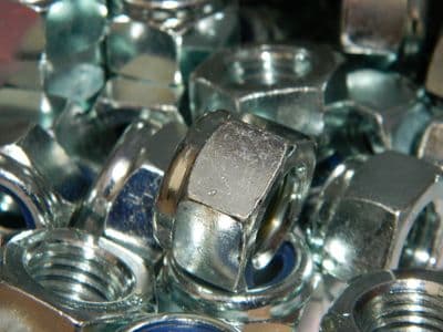 10 x M16 Nylon Insert Lock Nuts Nyloc Nuts  BZP Metric M16-2mm [O8]
