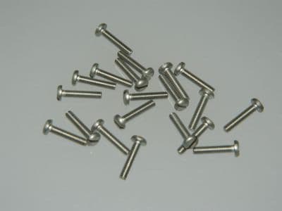 10 x M2.5 Screws Slotted Pan Head Fully Threaded Stainless Steel Length 12mm [F9]
