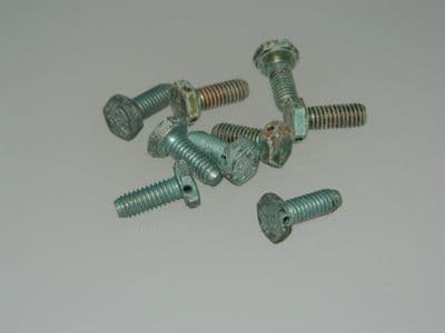 10 x M4 Bolts Drilled Hex Head Steel Fully Threaded Length 10mm [O6