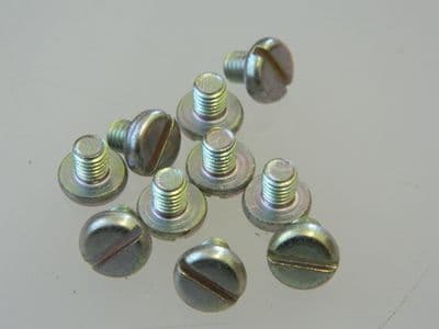 10 x M4 Pan Head Screw Slotted Metric Threaded Length 6mm Cadmium Plated  [I4]