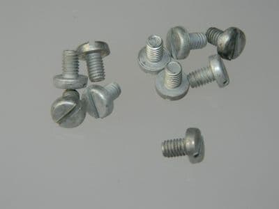 10 x M4 Screw Slotted Head Steel Metric Fully Threaded Length 6mm [B12]