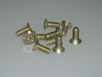 10 x M4 Screws Countersunk Cross Head Steel Length 10mm [H12]
