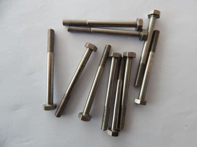 10 x M4 Stainless Steel Hex Head Screws Metric 46mm Long [V27]