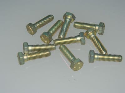 10 x M5 Bolts Hex Head Steel Length 18mm [H7]