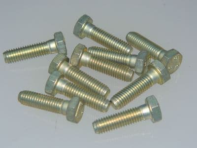 10 x M5 Cadmium Plated Hex Head Bolts Metric Fastener Length 18mm [F9]