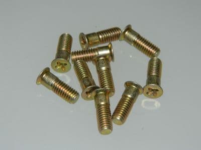 10 x M5 Countersunk Steel Screws Metric Cadmium Plated Total Length 14mm [E1]