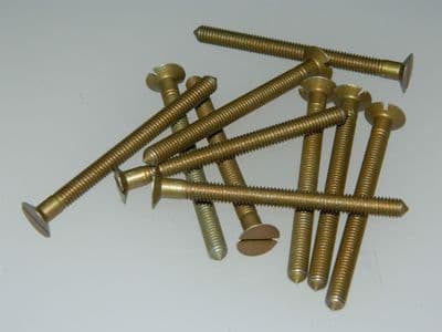 10 x M5 Screws Countersunk Steel Length 2 1/4