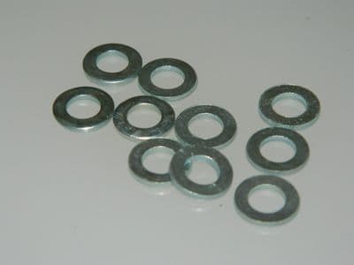 10 x M6 Flat Washers Steel Outside Diameter 12mm [Q6]
