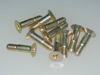 10 x M6 Screws Countersunk Cross Head Steel Length 23mm [K5]