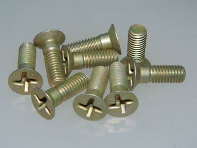 10 x M6 Screws Countersunk Offset Cruciform Head Steel Length 18mm [O12]