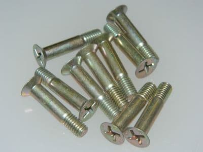 10 x M6 Steel Countersunk Bolts Metric Total Length: 30mm  [F8]