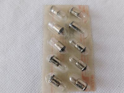 10 x Midget Flange 48V, 25mA Lamp Bulbs, T1-3/4 [D4C]
