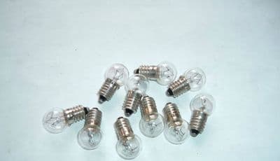 10 x Miniature Edison Screw Bulbs, 16V, 3W, Diam 15mm [1R8E]